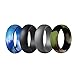 YAOBFULAntemart Silicone Wedding Ring, Silicone Wedding Band for Men,Athletes,Comfortable Fit & Skin Safe, Non-toxic - 8mm-8.5mm Wide,Men Boys Gift