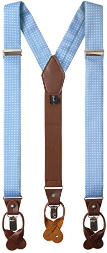 Bioterti Men’s Y-shape 1.4 Inch Suspender -3 Metal Clips, Elastic Straps www.denim.fit 2
