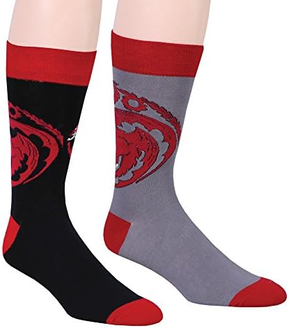 Unisex-Adult Game Of Thrones House Crew Sock Sets - Targaryen