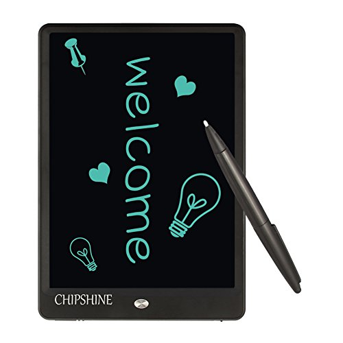 CHIPSHINE 10 inch LCD Writing Board with Stylus and Stand Drawing Tablet for Kids Handwriting eWriter Pad for Office Holiday Gift for Designers Students Teachers and Kidergarden (Black)