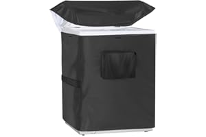 ZILOMI Chest Freezer Cover, Outdoor Deep Cover Waterproof, fit for 7.0 Cubic Feet, Top with Zipper to Open, no need to disassemble, Black, 35''L X 23''W X 34''H
