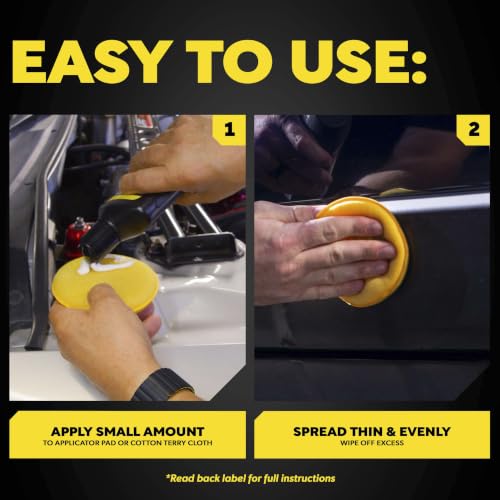 Meguiar's G15812EU Ultimate Black Restorer – Renovates Exterior Plastics, Vinyl, Rubber – UV Protection, Quick Drying – Shiny Black – 355 ml – Car Cleaning
