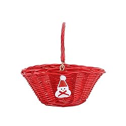 YAHUAN Woven Wicker Basket with Folding