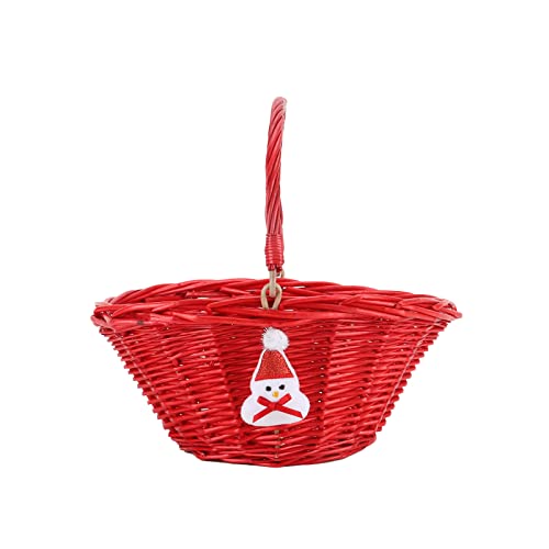 YAHUAN Woven Wicker Basket with Folding