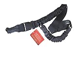 1-2 Point Rifle Sling with quick steel hooks and 1.25 inch Webbing for Hunting Sports and Outdoors, Black & Green
