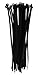 Cambridge Nylon 6/6 UL Listed Cable Ties 4 In 18 Lb Mini Lightweight Duty Self Locking UV Resistant Black Zip Ties, 100 Pack, Contractor Quality and Strength