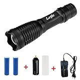 Ultra Bright CREE XML T6 LED 600 Lumen Tactical Flashlight Water Resistant Camping Torch Adjustable Focus 5 Light Modes for Indoor and Outdoor Sports by Leyic