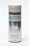 Martha Stewart Crafts 33584 Martha Stewart Multi-Surface Metallic Sterling, 6 oz Paint