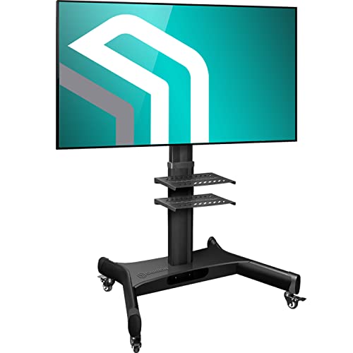 ONKRON Mobile TV Stand with Wheels for 3265 Inch Flat/Curved TVs up to 72 lbs Adjustable TV