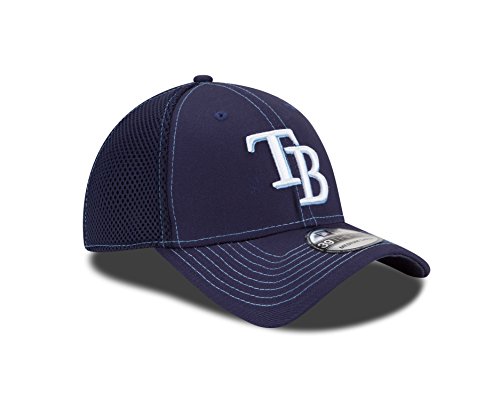 MLB Tampa Bay Rays Neo Fitted Baseball Cap, Light Navy, Small/Medium