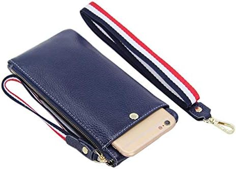 Women Smartphone Wristlet Clutch Handbag Case for iPhone XS XR [Detachable Neck Strap & Wrist Lanyard] Wallet Purse Pouch