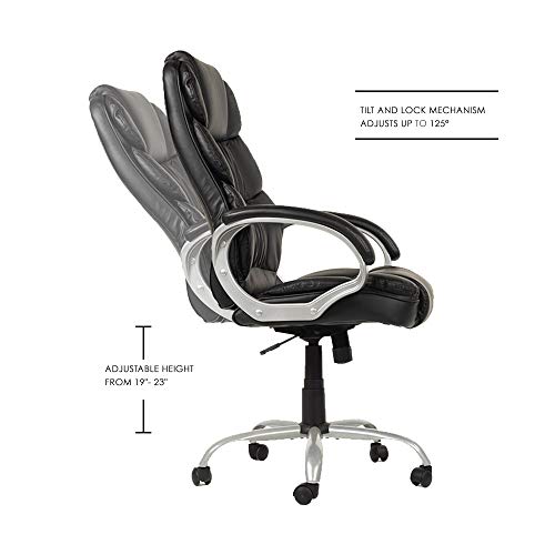 Ergonomic Office Chair Desk Chair Computer Chair with Lumbar Support Arms Executive Rolling Swivel PU Leather Task Chair… - Image 3