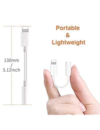 BUGPIDZ iPhone Headphone Adapter (2 Pack), Compatible with iPhone 7 7Plus  8 8Plus X XS Max XR Headphone Jack Adapter, 3.5 mm Headphone Jack Adapter for iPhone Aux dongle Splitter Support All iOS