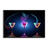 Framed Canvas Wall Art Wine Cups Canvas Prints Home Artwork Decoration for Living Room,Bedroom - 16x24 inches