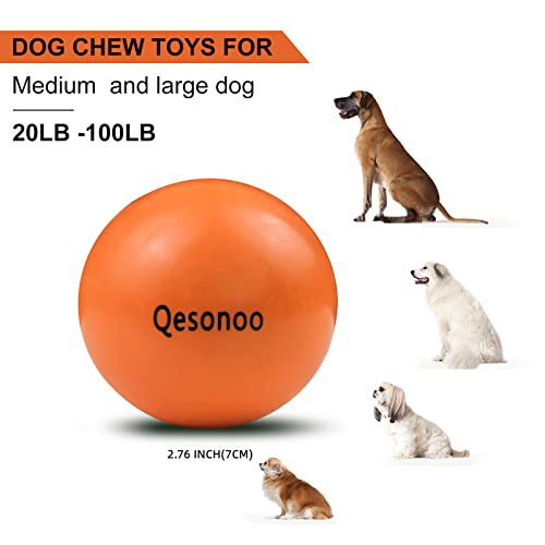 Qesonoo Dog Balls Indestructible,Solid Rubber Bouncy for Dogs Aggressive Chewers Large Breed,Non