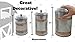 Well Pack Box Galvanized Canisters Farmhouse Rustic Metal Set 3 Flour Sugar Container Canister Kitchen Double Copper Band