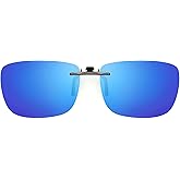 Polarized Clip On Sunglasses Over Prescription Glasses Men Women Compact Fit Non-Flip Up
