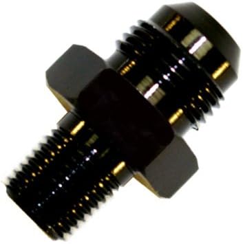 AN to NPT Adaptor, -6 AN to 3/8'' NPT Black