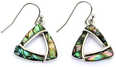Paua Muscle / Abalone Triangle Earrings made in New Zealand