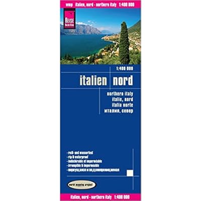 Italia norte, mapa impermeable de carreteras. Escala 1:400.000 impermeable. Reise Know-How.