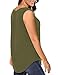 MIROL Womens Fall Sleeveless Long Sleeve V Neck Solid Color Casual Swing Flowy Tank Tops with Buttons