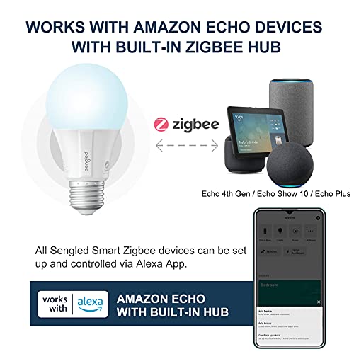 Sengled Zigbee Smart Light Bulbs, Smart Hub Required, Works with