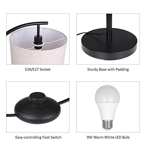 Tomshine Floor Lamp, Modern Floor Lamp Standing Industrial Arc Light