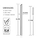Set of 2 Stainless Steel Boba Straws with Cleaning Brush & Angled-Tip Straws with Carry Bag by Teivio, Wide Bubble Tea & Smoothie Straw with Silicone Tips, 12mm/0.5