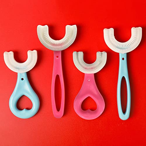 Kids U Shaped Toothbrush, All Rounded Children Manual Training Toothbrush with Food Grade Soft