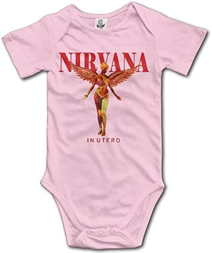 Love Baby Boys Girls Short Sleeve Nirvana in Utero Onesies Pink