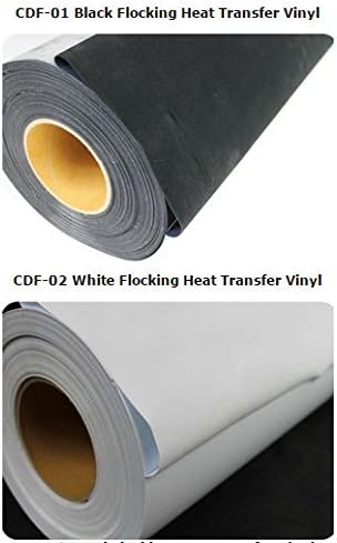 1yard Black and 1yard White Flocking Heat Transfer Vinyl Film Cut By Cutting Plotter DIY T-shirts Cap by Home Iron Flat Heating Press Machine