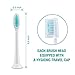 Replacement Toothbrush Heads for Sonic Rechargeable Electric Toothbrushes, 7x More Plaque Removal, End-rounded Soft Bristles, Comfortable & Efficient Clean Teeth, Perfect for Adults, White(4 Pack)