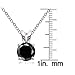 Hoops & Loops 925 Sterling Silver Black Cubic Zirconia Round Solitaire Necklace for Women Men, Silver, Yellow Gold, Rose Gold