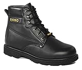 60S21 Rhino 6 Inch Steel Toe Safety Work Boot - Black
