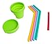 Reusable Drinking Straws With Collapsible Silicone Cup and Small Replacement Straw ToGo