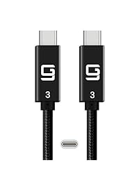 GodSpin Thunderbolt 3 Cable [certificado] (40 Gbps) 100 W (compatible con USB-C) 5.9 ft nailon trenzado, tipo C 4 K o 5 K a 60 Hz