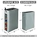 ZERO JET LAG Slim Laundry Storage Hamper with Wheels - Large Clothes Hamper - Basket With Wheels - Rolling Storage - Rolling Dirty Laundry Bin (25 Inches, Silver Gray)