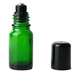 6PCS 30ml Empty Portable Green Glass Roll on