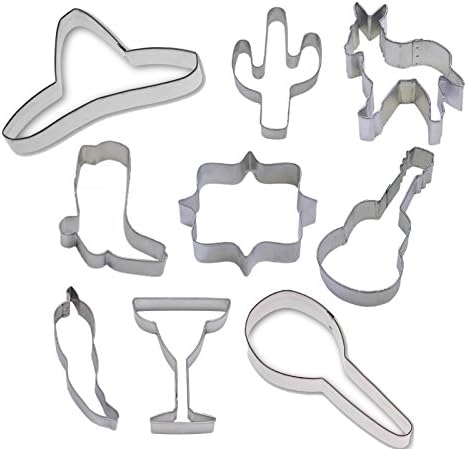 9 Piece Fiesta Pinata Cookie Cutter Set Mexican Cinco de Mayo