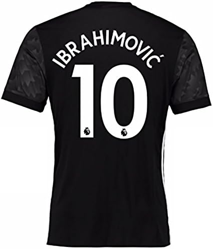 17-18 Season Men's Away Ibrahimovic 10 Manchester United Jersey Black Size S