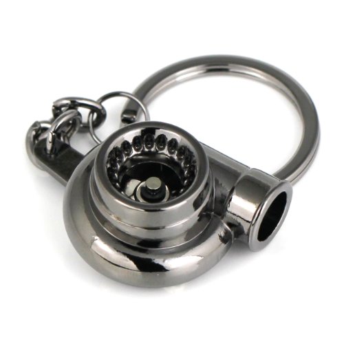 image for Maycom Creative Spinning New Turbo Turbocharger Keychain Key Chain Rin