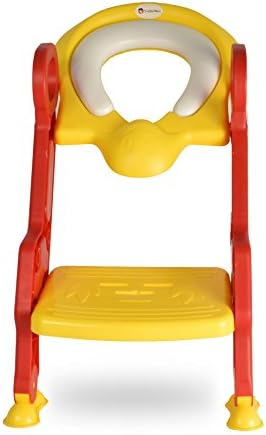 ToddlerMate Step UP Potty Seat - Safe & Comfortable Design - Yellow & Red