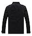 Lega Mens Casual Thick Jacket Cotton Stand Collar Outerwear (Black,US Small)