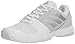adidas Performance Women's Barricade Court w Tennis Shoe, White/Metallic Silver/Medium Grey Heather, 8.5 M US
