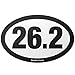 26.2 Marathon Oval Car Magnet for Distance Runners, Trail Running | Stick it to Your Vehicle or its Bumper | Fitness & Runner Enthusiast