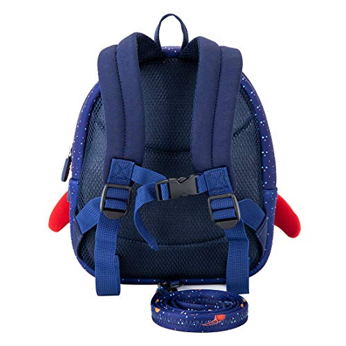 JiePai Toddler Backpack with Safety Harness Leash,Rocket Backpack for Kids Waterproof 3D Cartoon Boys/Girls Backpack,Perfect for Preschool, Daycare, and Day Trips,Age 3-6(Rocket Backpack)
