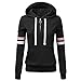 wuliLINL Women's Striped Pocket Hoodie Sweatshirt Athletic Pullover Sweatshirt Hoodies