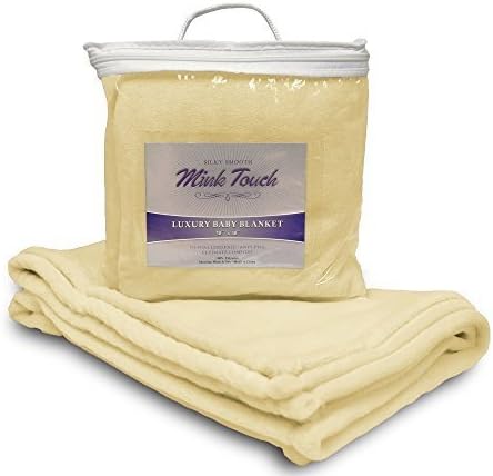 NorthEast Fleece Cloud Mink Touch Baby Blanket, Pastel Yellow