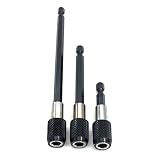 PANOVO (3Pcs) Power Drill bits Tools Set 1/4'' Hex Shank Quick Change Chuck Drill Screwdriver Bit Spring Holders Extension Set for Screws, Nuts, Drill,Driver,bit set
