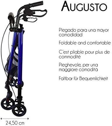 Mobiclinic®, Rollator 4 Wheel, Mobility Walker, Folding, Lightweight, Aluminium, Walking aids Augusto - Image 5